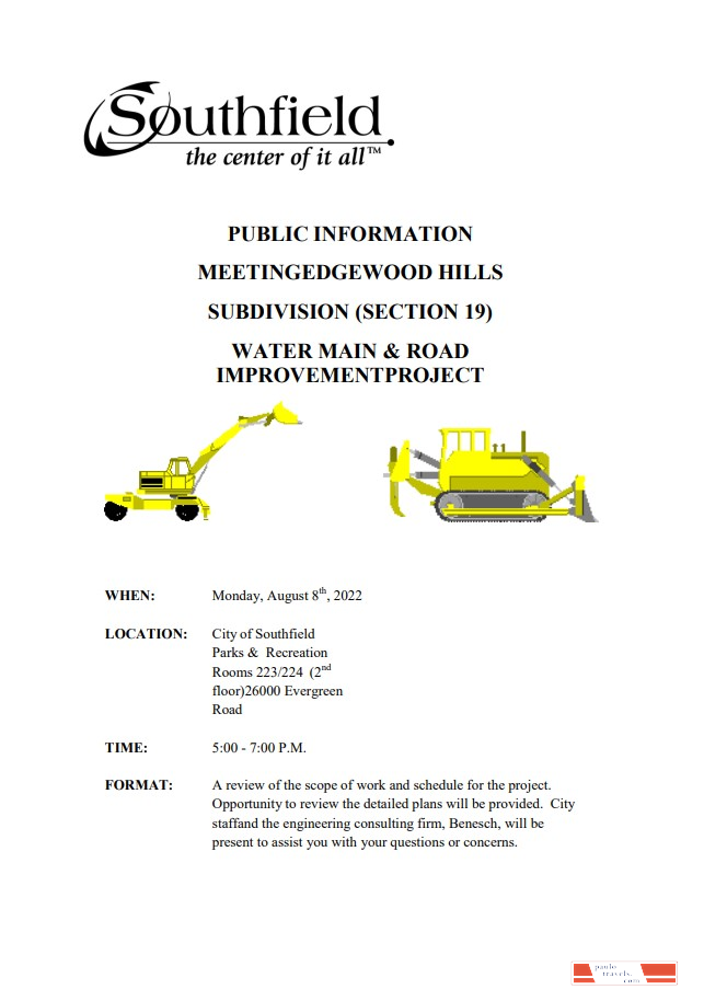 USA Michigan City of Southfield utility water and construction shut off notice, Word and PDF template, 3 pages 3